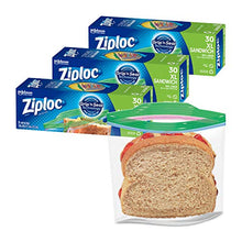 Load image into Gallery viewer, Ziploc Sandwich Bags, Xl, 3 Pack, 30 Ct
