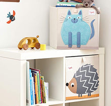 Load image into Gallery viewer, 3 Sprouts Cube Storage Box - Organizer Container for Kids &amp; Toddlers, Cat
