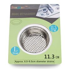 Load image into Gallery viewer, Fengbao 2PCS Kitchen Sink Strainer - Stainless Steel, Large Wide Rim 4.5&quot; Diameter
