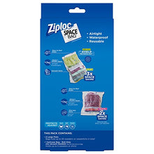 Load image into Gallery viewer, Ziploc Flat Space Bags, for Organization and Storage, Reusable, Waterproof Bag, Pack of 3 (2 Flat &amp; 1 Travel)
