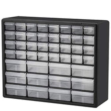 Load image into Gallery viewer, Akro-Mils 44 Drawer 10144, Plastic Parts Storage Hardware and Craft Cabinet, (20-Inch W x 6-Inch D x 16-Inch H), Black (1-Pack)
