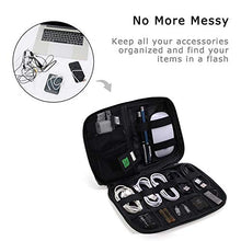 Load image into Gallery viewer, BAGSMART Electronic Organizer Small Travel Cable Organizer Bag for Hard Drives, Cables, Phone, USB, SD Card, Black
