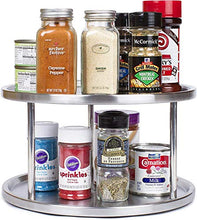 Load image into Gallery viewer, Simpli-Magic Lazy Susan, 2-Tier, Brushed Stainless Steel
