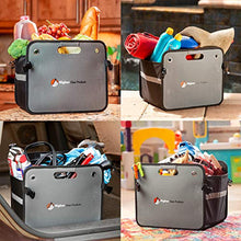 Load image into Gallery viewer, Car Trunk Organizer for Car Organization, SUV, Truck Bed – Trunk Organizers and Storage with 3 Mesh Pockets, Reinforced Handles, Rigid Folding Bottom - Great for Home &amp; Grocery Shopping!
