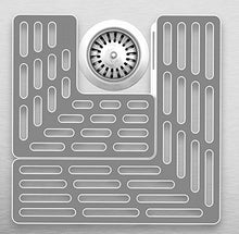 Load image into Gallery viewer, Joseph Joseph SinkSaver Adjustable Sink Protector Mat Two Grid Sections Fits Different Drain Positions Non-Slip, Gray

