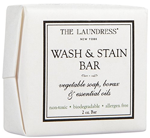 The Laundress - Wash & Stain Bar, Vegetable Soap, Borax & Essential Oils, Laundry Soap Bar and Stain Remover, Travel and Wash Clothes, Allergen-Free, 2 oz