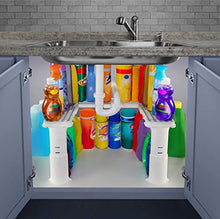 Load image into Gallery viewer, Expandable Under Sink Organizer and Storage I Bathroom Under the Sink Organizer Kitchen Under Sink Shelf I Cleaning Supplies Organizer Under Sink Storage I EXPANDABLE HEIGHT DEPTH &amp; WIDTH
