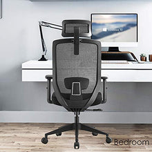 Load image into Gallery viewer, Ergonomic Office Chair with Padded Lumbar Support &amp; Seat Slider - Ergolead High Back Desk Chair with Thick Seat Cushion, Adjustable Headest &amp; Armrest, Mesh Computer Task Chair for Home Office, Black
