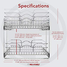 Load image into Gallery viewer, Rev-A-Shelf 5WB2-1822CR-1 18 x 22 Inch 2-Tier Wire Basket Pull Out Shelf Storage for Kitchen Base Cabinet Organization, Chrome
