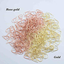 Load image into Gallery viewer, Gold and Rose Gold Cute Paper Clips Set, 300 Pcs Smooth Stainless Steel Tear-Shaped Wire Paperclips Small for Office Supplies Wedding Women Girls Kids Students Paper Document Organizing

