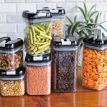 Load image into Gallery viewer, Airtight Food Storage Containers by Simply Gourmet. 7-Piece Kitchen Storage Containers BPA Free + 16 Labels &amp; Marker. Air tight Containers for food and pantry organization and storage
