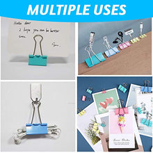 Load image into Gallery viewer, LOKiVE 114 Pcs Binder Clips,Mini Metal Binder Clips Paper Clips Assorted Sizes for Office,School &amp; Home Supplies

