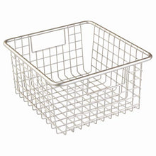 Load image into Gallery viewer, iDesign Forma Metal Wire Pantry Storage Organizer Basket with Handles, Container Bin for Food, Drinks, Produce Organization, 1.25&quot; x 9.25&quot; x 5.25&quot;, Satin Silver
