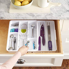 Load image into Gallery viewer, YouCopia DrawerFit Kitchen Tool Drawer Organizer, Fit, White

