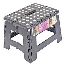Load image into Gallery viewer, Totally Living 9&quot; Inch Folding Step Stool | Lightweight Anti-Skid &amp; Non-Slip Design | Collapsible Stepping Stool | 300 lb Capacity | Grey
