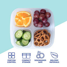 Load image into Gallery viewer, EasyLunchboxes - Bento Snack Boxes - Reusable 4-Compartment Food Containers for School, Work and Travel, Set of 4, Classic
