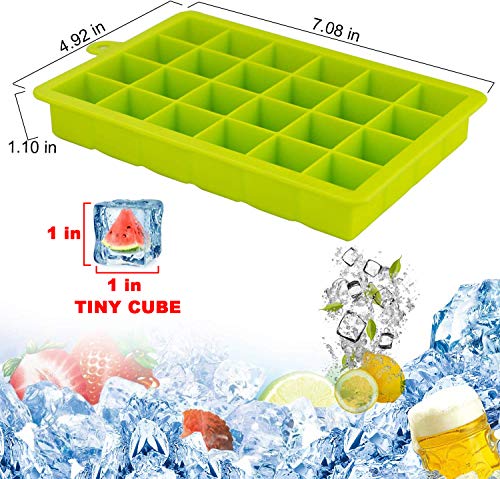 thumbnail image 2 of Morfone 3-Pack Silicone Ice Cube Trays - 24 Cubes Each With Lids, BPA Free Flexible Molds 2 of 13