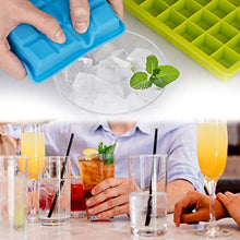 Load image into Gallery viewer, Ice Cube Trays 3 Pack, Morfone Silicone Ice Tray with Removable Lid Easy-Release Flexible Ice Cube Molds 24 Cubes per Tray for Cocktail, Whiskey, Baby Food, Chocolate, BPA Free
