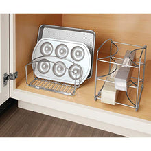 Load image into Gallery viewer, iDesign Classico Kitchen Cookware Organizer for Cutting Boards and Cookie/Baking Sheets - Chrome
