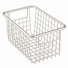 Load image into Gallery viewer, iDesign Forma Metal Wire Pantry Storage Organizer Bin with Handles, Container for Food, Drinks, Produce Organization , 10.24&quot; x 6.24&quot; x 5.06&quot;, Satin Silver,69565
