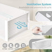 Load image into Gallery viewer, Amzdeal 6 Pcs Stackable Shoe Storage Boxes - Clear Plastic Stackable Shoe Organizer, Front Opening Shoe Container Box for Closets, Space Saver Foldable Shoe Box Bin. Fit up to US Size 10
