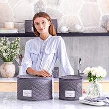 Load image into Gallery viewer, Quilted China Storage Containers - Padded 5-Piece Dish and Cup Storage Set for Organizing, Protecting or Transporting Your Cherished Dinnerware
