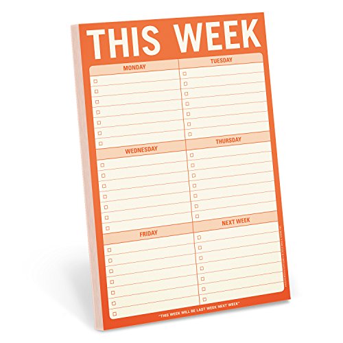 Knock Knock This Week Pad, To Do List Notepad, 6 x 9-inches