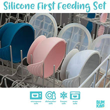 Load image into Gallery viewer, Bumkins Suction Silicone Baby Feeding Set, Bowl, Lid, Spoon, BPA-Free, First Feeding, Baby Led Weaning - Gray
