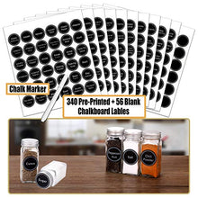Load image into Gallery viewer, SWOMMOLY 36 Glass Spice Jars with 713 Spice Labels, Chalk Marker and Funnel Complete Set. 36 Square Glass Jars 4 OZ, Airtight Cap, Pour/sift Shaker Lid
