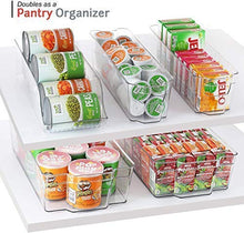 Load image into Gallery viewer, Stackable Storage Fridge Bins Refrigerator Organizer Bins for Fridge, Freezer, Pantry, Kitchen. Includes Magnetic Dry-Erase Whiteboard &amp; Markers Set (Multi Size)
