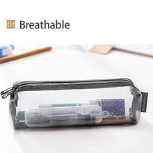 Load image into Gallery viewer, 3PCS Multifunctional Mesh Pen Bag Pencil Case Makeup Tool Bag Storage Pouch Purse
