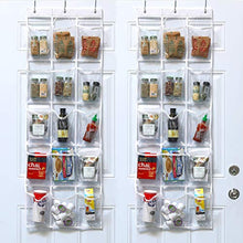 Load image into Gallery viewer, 2 Pack - SimpleHouseware Crystal Clear Over the Door Hanging Pantry Organizer (52&quot; x 18&quot;)
