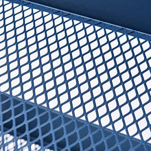 Load image into Gallery viewer, 3-Tier Metal Mesh Storage Utility Cart with Brake Wheels, Rolling Cart with Removable Handle, Navy Blue
