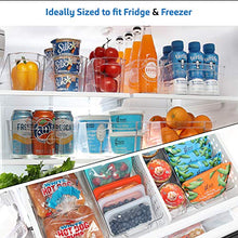 Load image into Gallery viewer, StorageBud Fridge Organizer - 16 PC Refrigerator Organizer Bins - Clear Pantry Bins and Refrigerator Organizer Fridge Bins - Stackable Clear Storage Bins For Pantry or Freezer Bins
